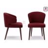 Buy cheap Upholstered Velvet Armrests Wooden Dining Chairs With Gold Electroplating Feet from wholesalers