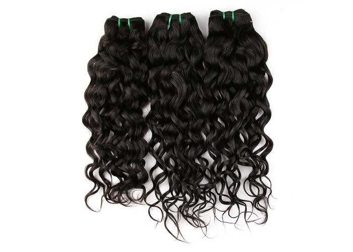 Italian 100% Human Hair Bundles , Natural Color 1 Piece Weave Hair Extensions