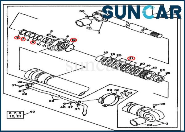 Buy cheap AT196468 Bucket Cylinder Repair Seal Kit 790ELC John Deere Mechanical Sealing Kit from wholesalers
