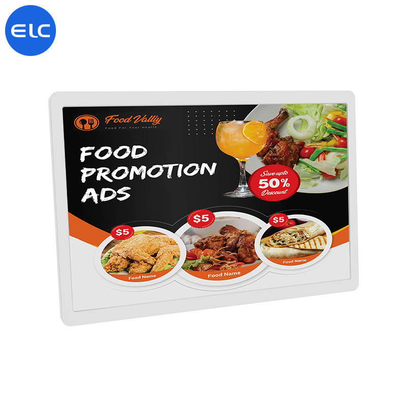 Android 12 16 Inch Wall Mount Digital Signage Narrow Bezel Elegant Slim Advertising