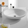 Buy cheap Corian Wash Basin Counter Artificial Stone White Bathroom Sink from wholesalers