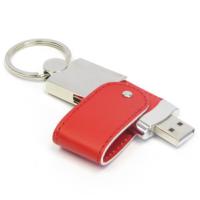 Buy cheap Metal 2.0 Leather USB Stick With Embossing / Laser / Print Logo product