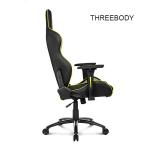 Black And Yellow Gaming Chair , Adjustable Computer Gaming Desk Chair