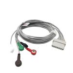 10 lead snap schiller ecg holter cable for MS-12