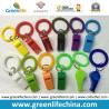 Buy cheap Plastic Green/Blue Wrist Coil Keychain W/Transparent Whistle for Alerting from wholesalers