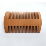 Customized Logo Peach Wood Beard Comb Thick Sandalwood Hair Comb