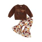 Two Piece Print Girls' Children'S Easter Costumes Casual Style