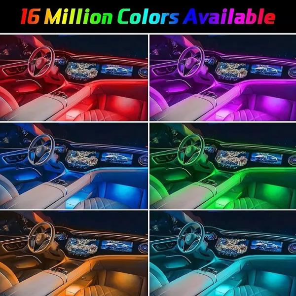 Night Parties Led Ambient Lighting Car Four Mode Bluetooth Interior Car Ambient