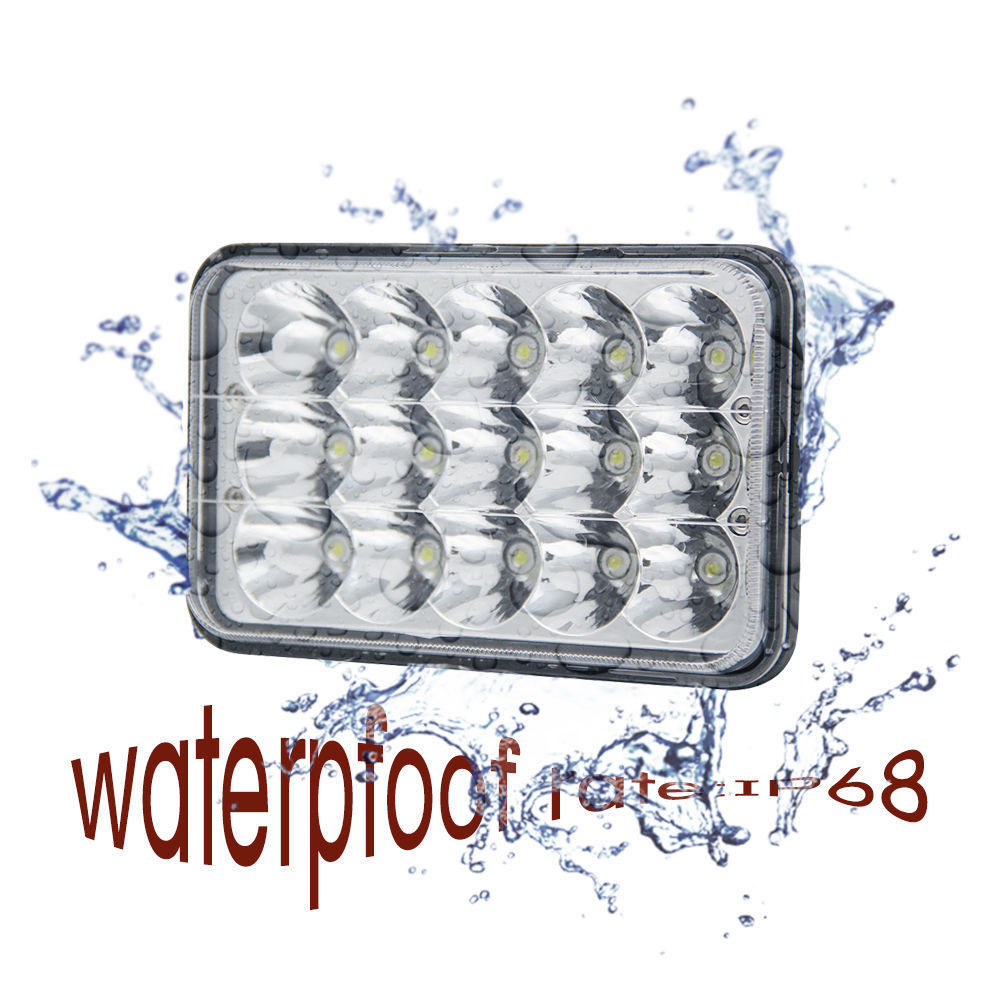 4Pcs 5INCH 45W 2700 lm LED Headlight For Truck Hi-Lo Sealed Beam H4651 / H4656