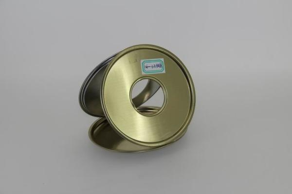 Buy cheap Food Grade 307# Metal tin Can Bottom 83 mm with Transparent Hole from wholesalers