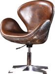 Alloy Base ergonomic Leather Office Desk Swan Chair Thick Aluminium Sheet
