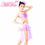 Side Cutoff Skirt Sequin Short Undermeath Top Straps Pinched at Front Centre