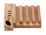Wood USB Charging Station , Apple Watch Charging Slot Phone Charging Docking