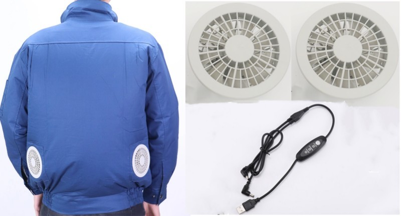 Three Level Speed Jacket Cooling Fan 2piece Fan For Summer Working Men Suits