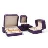 Buy cheap High Quality Jewellery Packaging Box Custom Luxury Big Jewelry Set Box Necklace Bracelet Earrings Ring Packaging Handmade Square Purple Leather from wholesalers