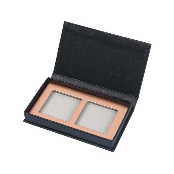 Buy cheap Black Cardboard Eyeshadow Packaging Embossed Logo Baked Eyeshade Palette from wholesalers