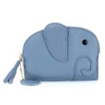 FIRST LAYER COWHIDE WOMEN'S COIN PURSE NEW ELEPHANT CREATIVE TASSEL ZIPPER BAG
