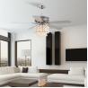 Buy cheap Decorative 2000 lumen Home Metal Blade Ceiling Fan Chandelier 90lm/w from wholesalers