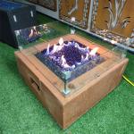 Corten Steel Bbq Fire Pit Wood Storage Corten Smokeless Firepit