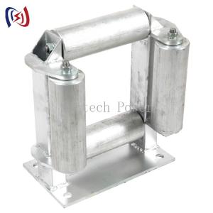 China Cable Pulling Pulley Block Cable Guide Rollers Frame Type Cable Pulley on sale