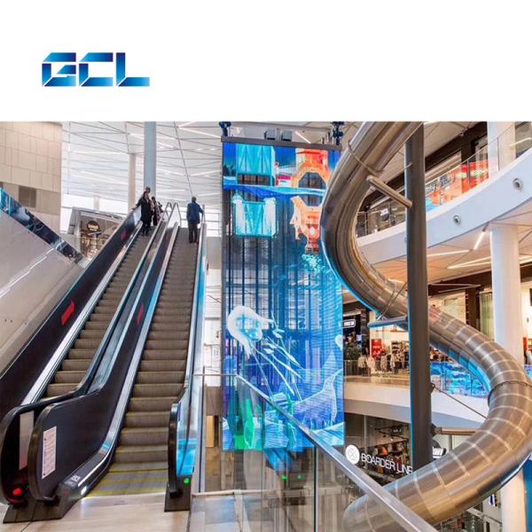 IP42 Rated P4mm Fixed Installation Transparent LED Display For Landmark
