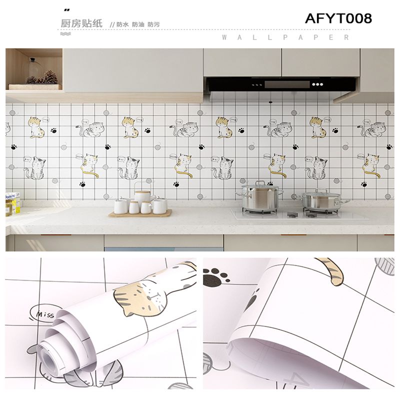 Korean Design Waterproof Textured Wallpaper for Mosaic Ceramic Tile Brick PVC and Waterproof