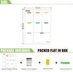 2pcs Kitchen Magnetic Weekly Meal Planner For Fridge To Do List Board