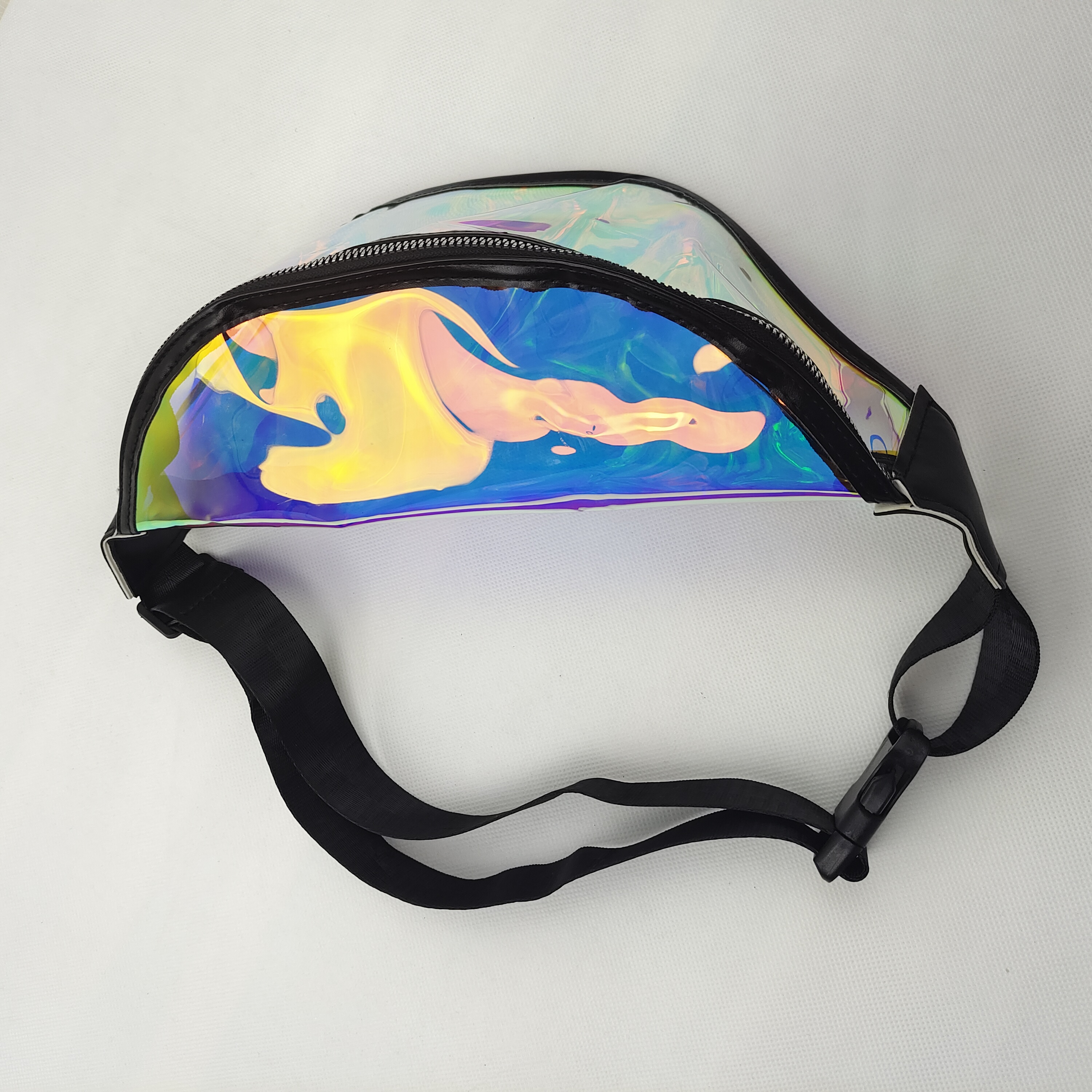 Laser Clear Pvc Holographic Fanny Pack Waist Bag Waterproof Waist Bag