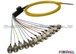 Multi-fiber Ribbon Fiber Optic Pigtail Flat Fiber Cable With 12 FC Connectors