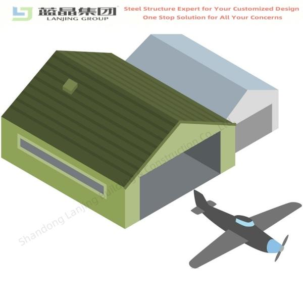 Buy cheap Environmental Protection Prefabricated Hangar Green Easy Build Steel Structure Building from wholesalers