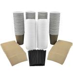 16 Oz White Compostable Paper Coffee Cups No Smell Food Packaging Grade