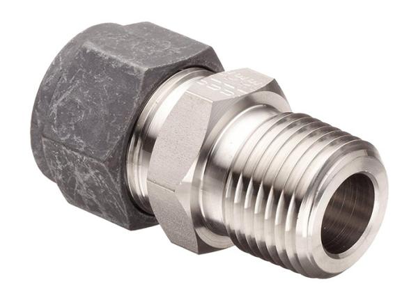Buy cheap Fractional Tube NPT Compression Tube Fittings High Hardness Straight Male Connectors from wholesalers