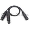 Buy cheap Dual Track Audio Arri Power Cable XLR 5 Pin Male To 2 XLRs 3 Pin Female from wholesalers