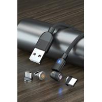 Buy cheap 540° rotation USB magnetic cable nylon braided 3 in 1 magnetic cable fast product