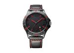 Nickel Free Alloy Classic Quartz Watch Leather Strap PVD Plating