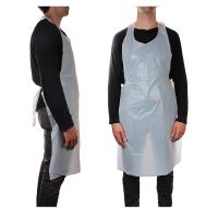 Buy cheap Waterproof Disposable CPE Plastic Aprons , White / Blue Sleeveless Throw Away product