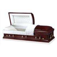 Buy cheap Solid Alder Wooden Caskets High Gloss Sangria Finishing Large Inner Space product