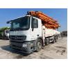 Buy cheap Benz Zoomlion Used Concrete Pump Truck Lorry 49m 6arms 2014 White Orange from wholesalers