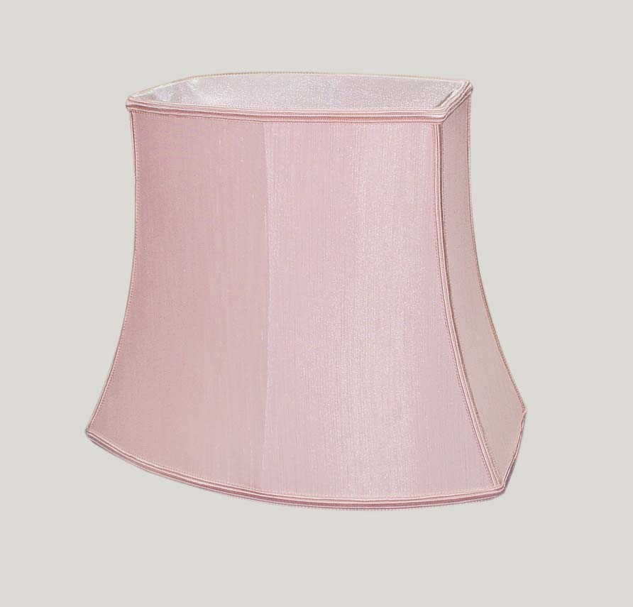 E27 Victoria Lamp Shade Square Cut Corner Bell Shaped With Ribbons and plastic reducer