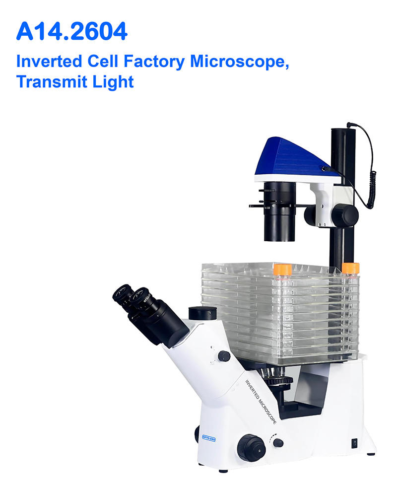 Opto-Edu A14.2604 Inverted Optical Trinocular Phase Contrast Cell Factory Microscope