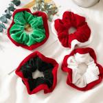 Girl Christmas Hair Accessories Band Ties Elastic Contrast Headband Velvet