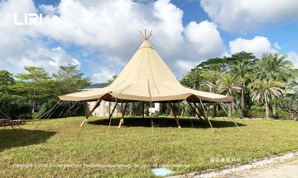 Buy cheap Canvas Outdoor Large Tipi Tent For Glamping 20-120 People from wholesalers