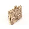 Buy cheap Snakeskin Pattern Dark Brown Clutch Bag , Cow Leather Black Patent Clutch Bag from wholesalers