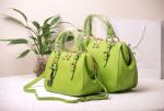 leather fashion lady bowing handbag