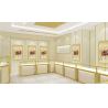 Buy cheap 3 Color LED Light Golden Jewelry Store Showcases Alloy Display Cabinet from wholesalers