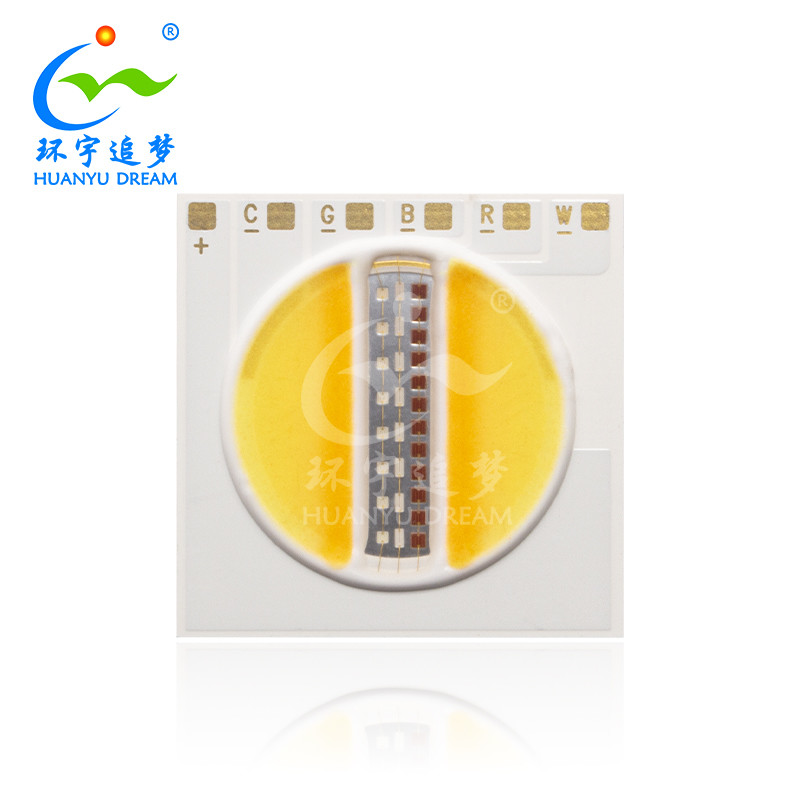 13*13mm RGBCW Tunable COB LED Chip 10W 12V 2700K / 6000K