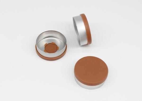 Buy cheap Customized Logo Flat 28 Mm Cap Strong Security Brown Color For Infusion Bottles from wholesalers