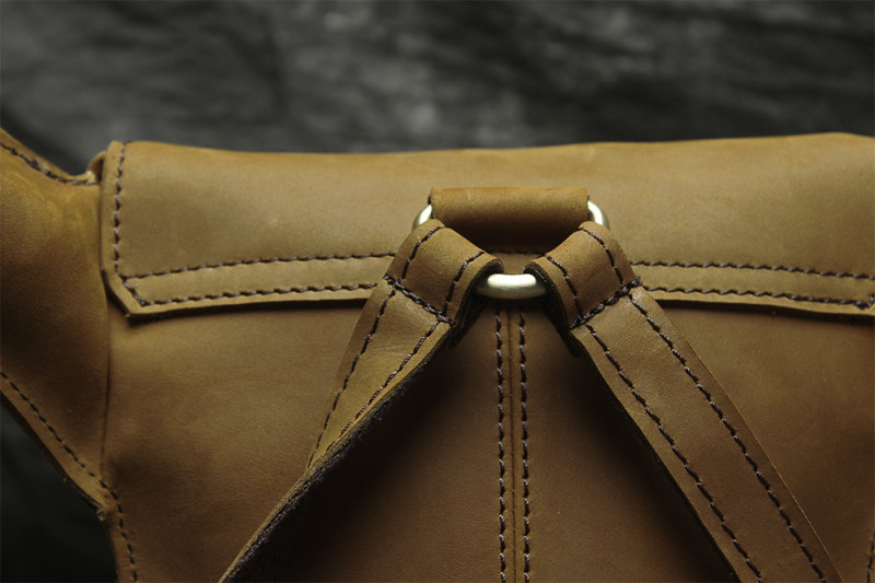 Bull Head Suede Leather Backpack