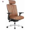 Buy cheap Nylon 2.5mm Leather Office Swivel Chairs Executive Office Chair High Back Headrest Lumbar Support from wholesalers