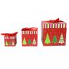 Buy cheap Lid And Base Christmas Cardboard Gift Boxes Christmas Decorations Box With Ribbon from wholesalers